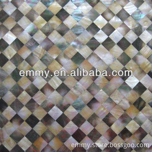 Black lip mother of pearl yellow seashell mosaic tiles
